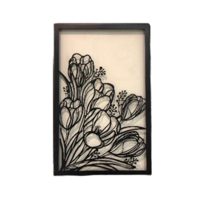 TOPAZ-Flower Wall Art-Gold