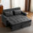 56.9" Loveseat Sofa Pull-out Sofa Bed Sleeper Sofa with a Reversible Backrest Cushion, Side Pockets-1848553631