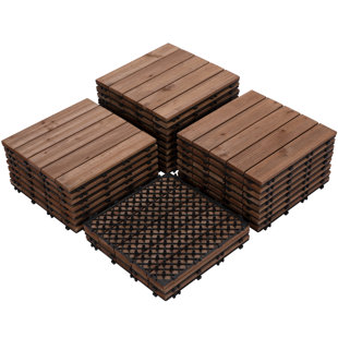 Perforated Interlocking Patio Tiles over concrete - Made in USA