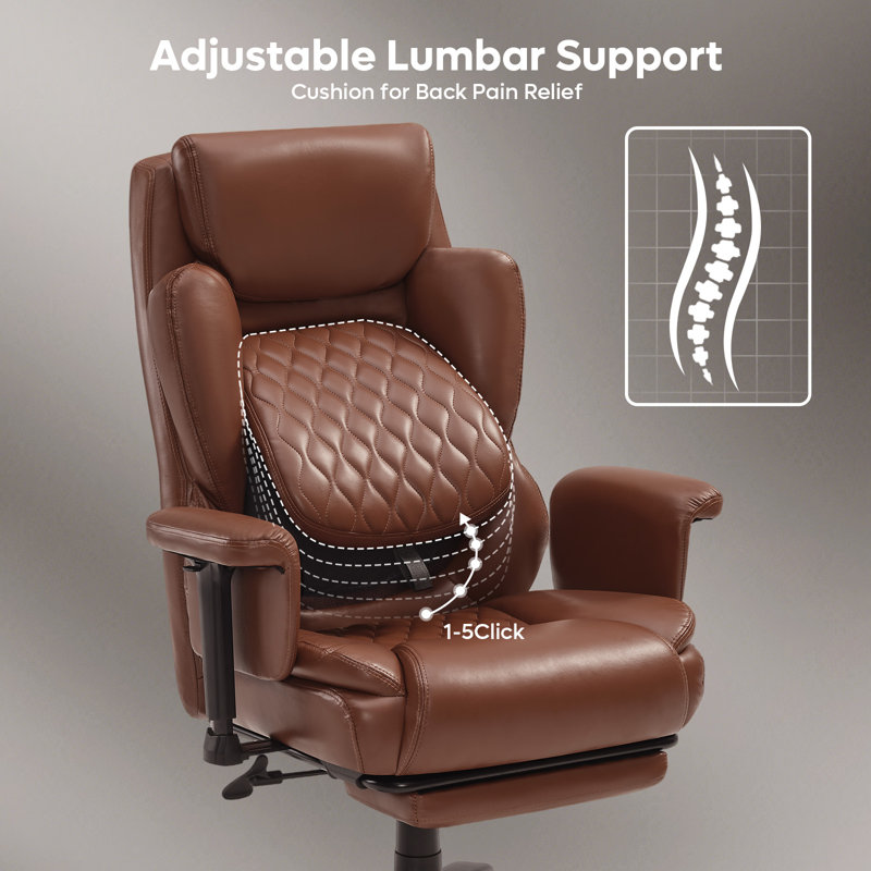 Executive Chair with Headrest, Brown