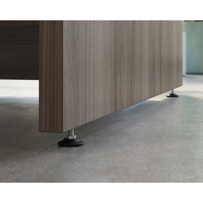 Coquille de bureau Harriss / Cred / retour Ne, H 29,291 po x l 59,055 po x P 29,528 po, Orme Hudson