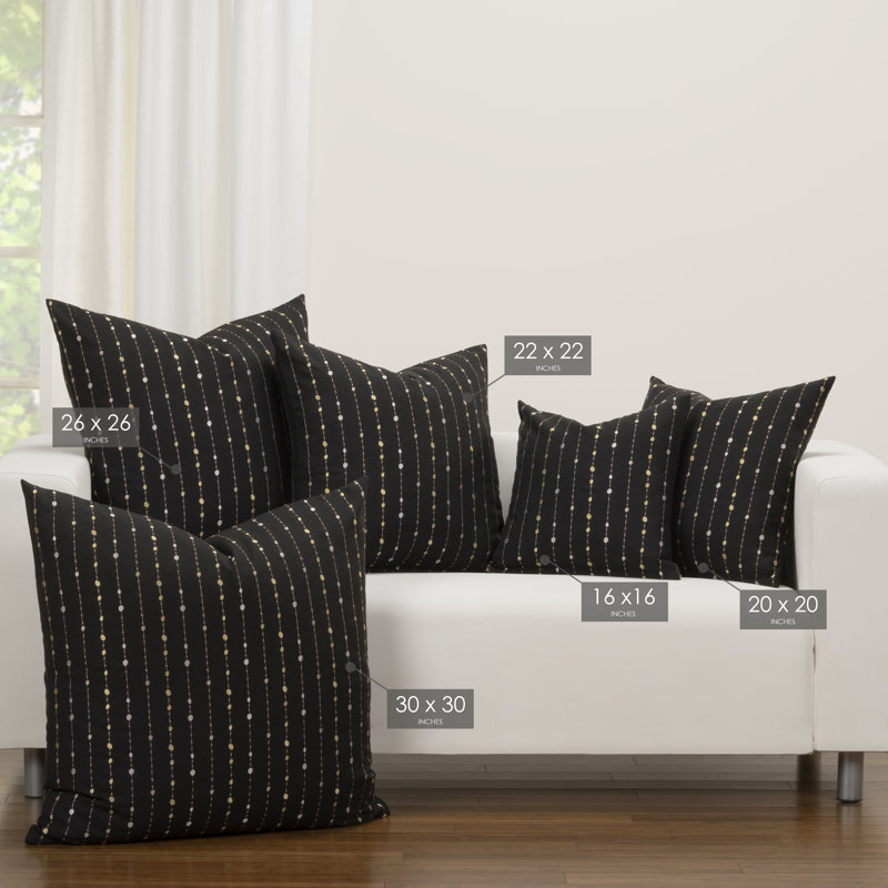  Square Pillow Cover & Insert, 26" x 26", Polyester/Polyfill