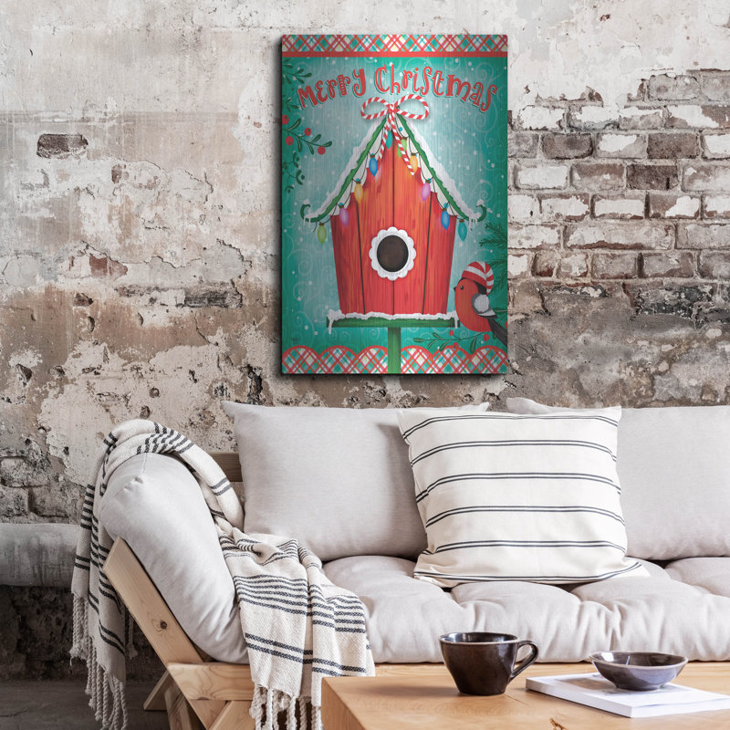 «Christmas Birdhouse» par Mollie B Art, H 36 po x l 24 po
