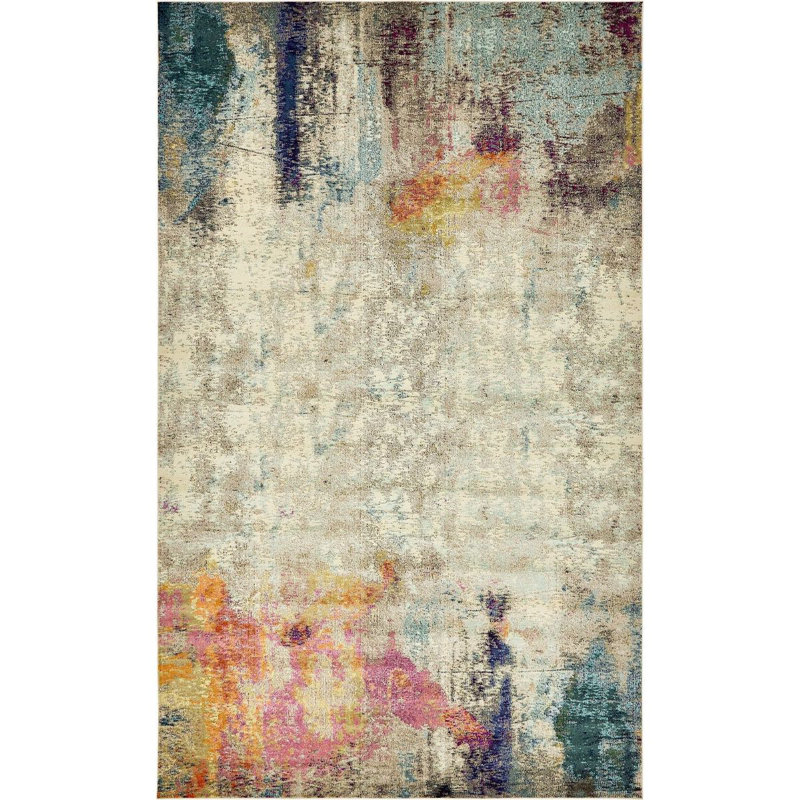 Keimar Washable Abstract Indoor Rug, Rectangle 10'6" x 16'5"