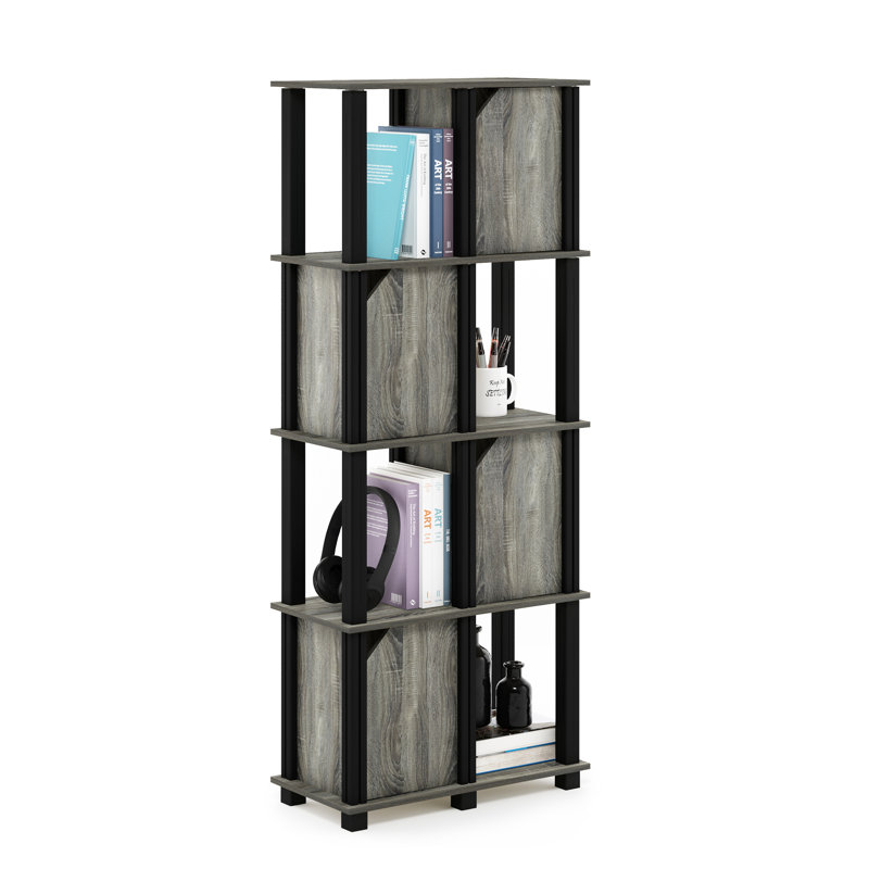 Emilian 146.56 cm H x 59.69 cm W Standard Bookcase, French Oak Grey/Black