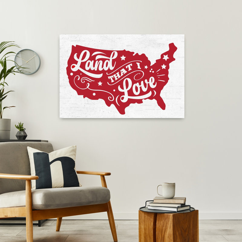 Land That I Love Abstract Contemporary Landscape Art, H 24 po x l 36 po