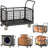 Platform Truck Cart With Cage, 5 In 1 Heavy Duty Platform Cart With Cage 2200 Lbs Capacity Foldable Push Cart.-245402331