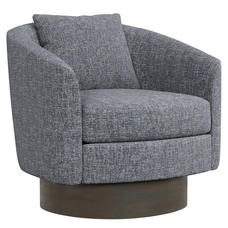 Camino Upholstered Swivel Barrel Chair, Dark Grey Chenille 5533-011