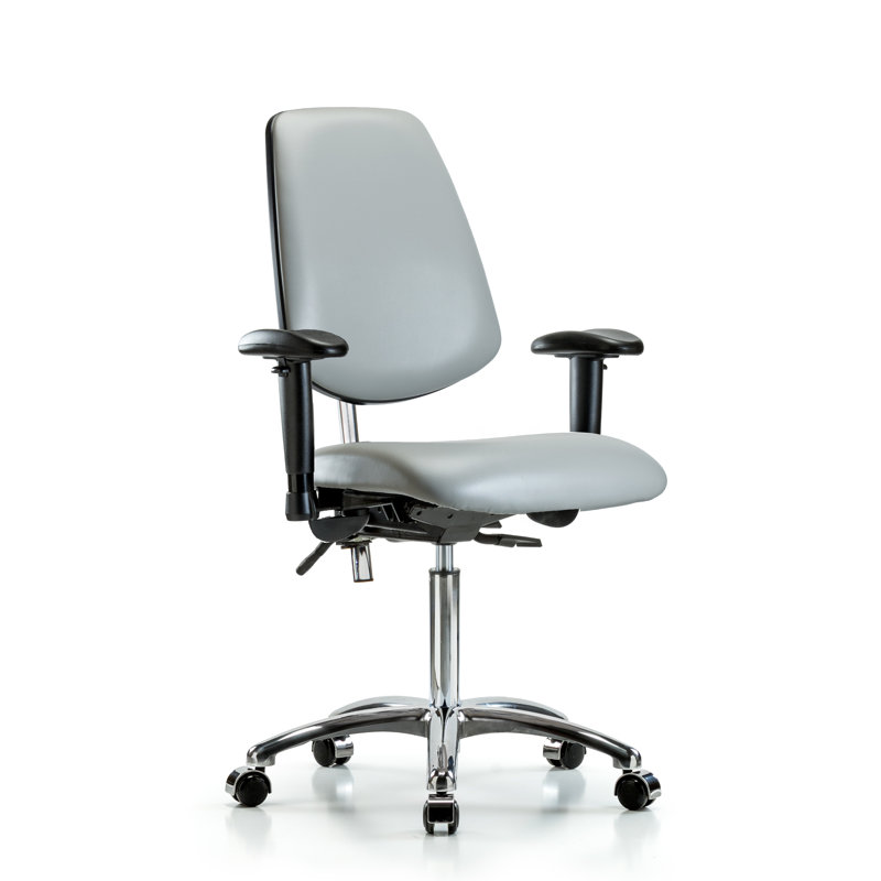 Chaise de tâches ergonomique Octavia, Roulettes, Colombe, Inclus