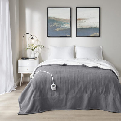 Fleece to Sherpa Heated Blanket