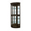 Vitrine de coin lumineuse au fini noyer