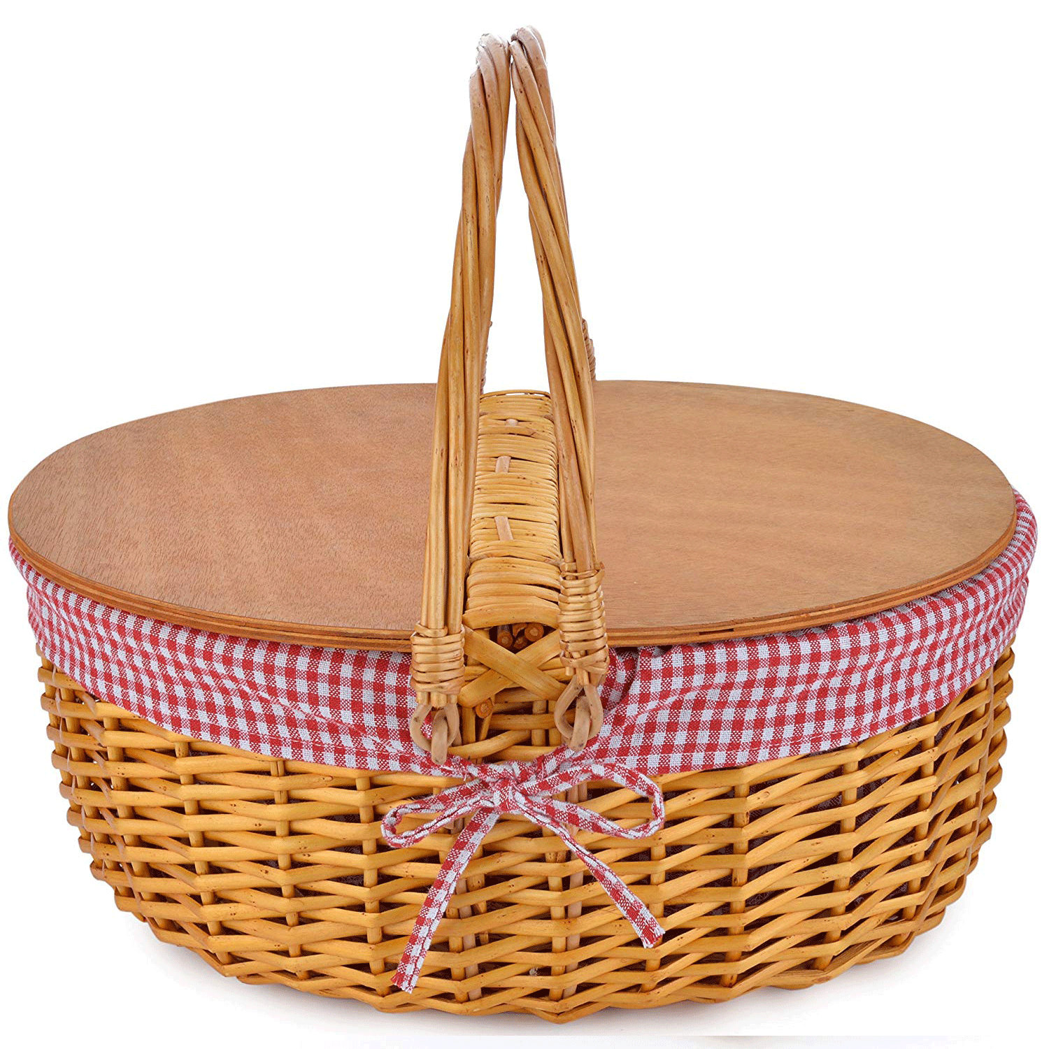 August Grove® Wood Picnic Basket , Service for 2 & Reviews