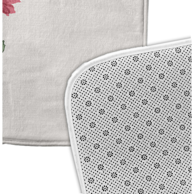 Tapis de bain Lowrey Daffodils, l 24 po x L 36 po, Rose