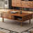 Vintage solid wood carved coffee table