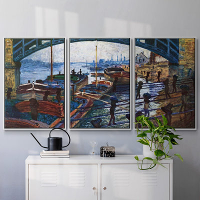 " The Coal Carrier By Monet " 3 - Pieces