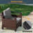 Dreyer 2 Piece Patio Sofa Set, Wicker Sofa with Thick Cushion-110098621
