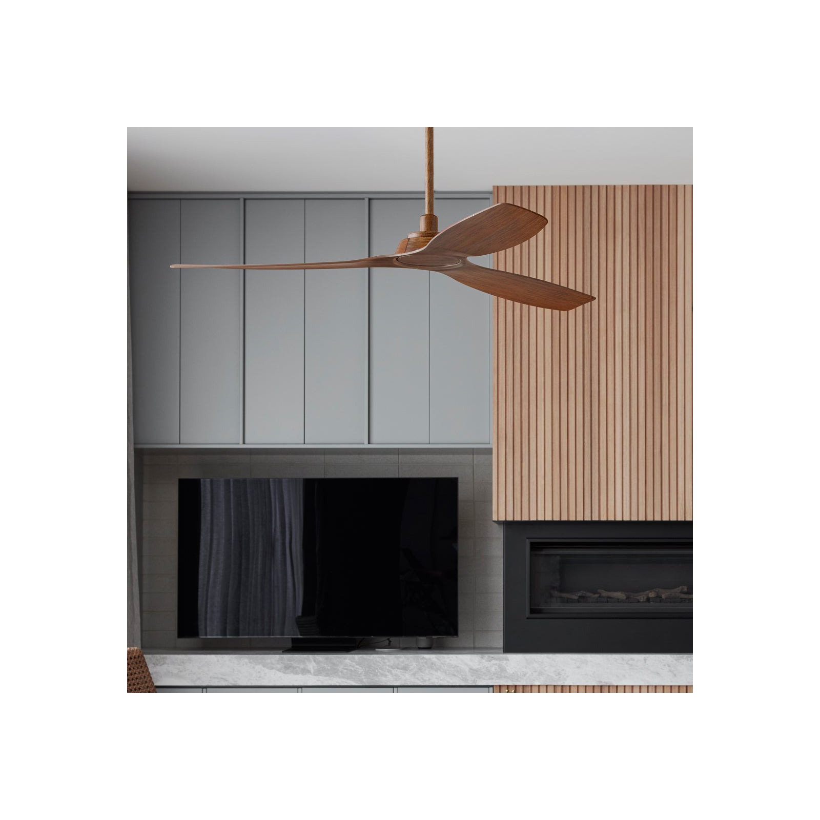 52" Willow 3 - Blade Standard Ceiling Fan with Remote Control, Dark Koa