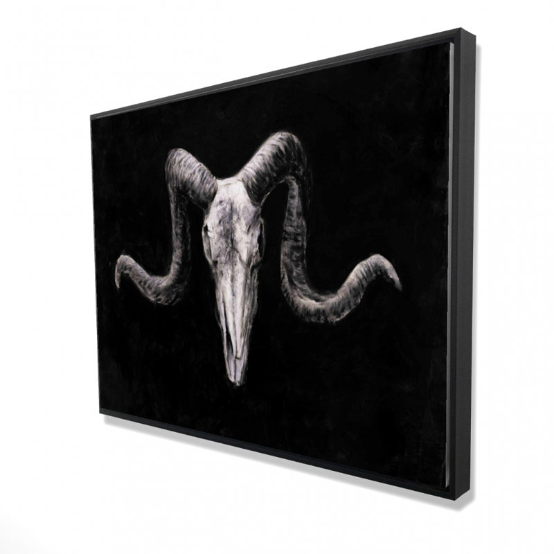 Skeleton Skulls Grunge Style Print On Canvas