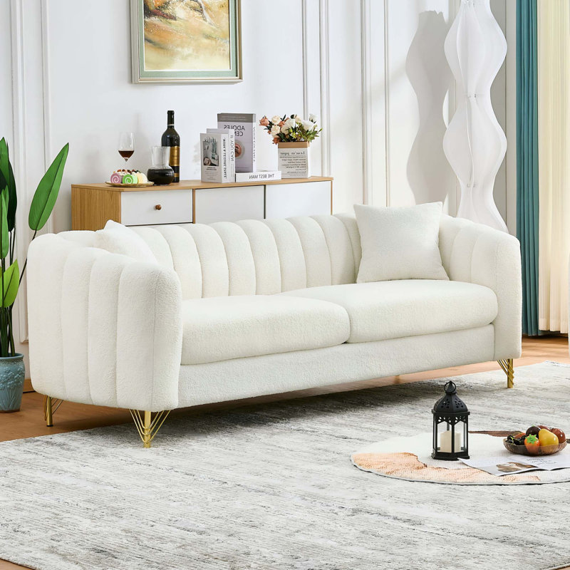 Canapé surdimensionné en chenille avec confort profond