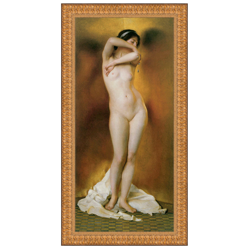" Glow Of Gold, Gleam Of Pearl, 1906 " by William McGregor Paxton, 28.5" H x 17" W x 1.75" D
