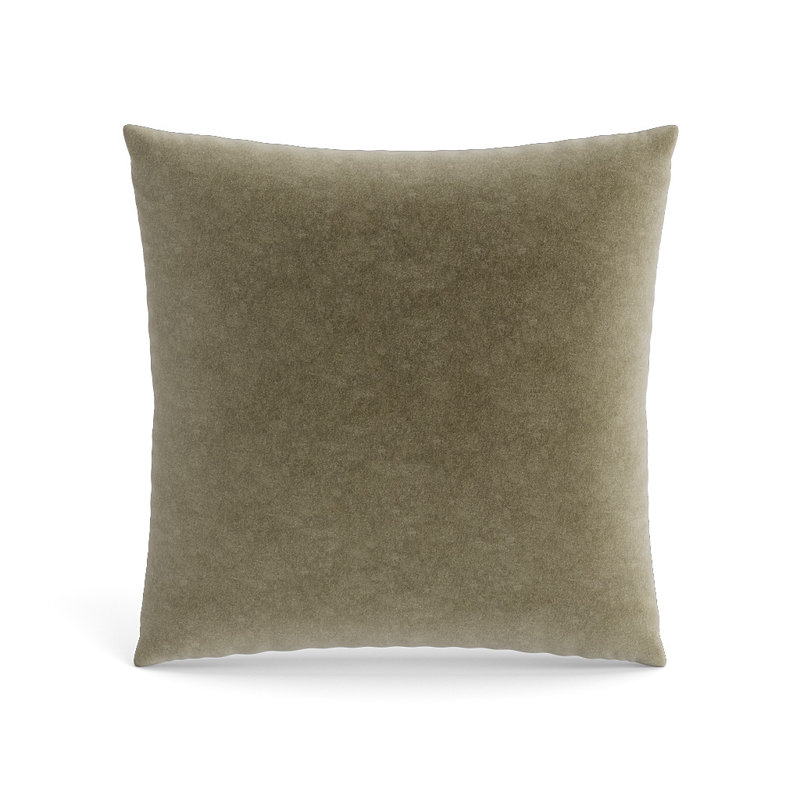 Fresco Polyester Blend Throw Square Pillow Cover, Khaki