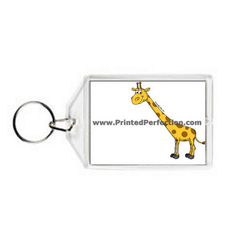 Girafe personnalisée - porte-clés en acrylique, Oui