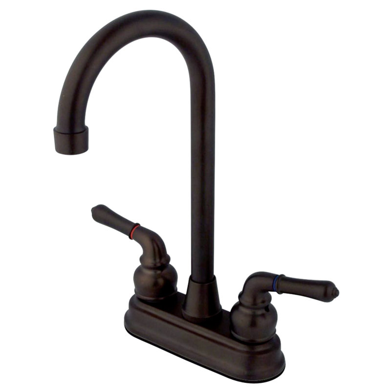 Kingston Brass Magellan Two-Handle 2-Hole Deck Mount Bar Faucet, Oil Rubbed Bronze
