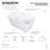 Kingston Brass Aqua Eden 55-Inch Acrylic Rectangular Double Ended Freestanding Tub with Drain and Integrated Seat