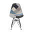 Chaise d'appoint en tissu de style bohème avec pieds chromés Patchwork