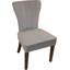 Ensemble de deux chaises Parsons rembourrées en velours gris et brun