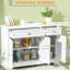 Armoire de rangement blanche, 2 tiroirs et tablettes réglables pour buffet avec tiroirs, armoire de rangement fonctionnelle