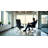 Liberty High-Back Mid-Century Modern Fully Upholstered Office Chair with Pillow Back, Arms, and Chrome Frame, Black-1743339881-1743339880