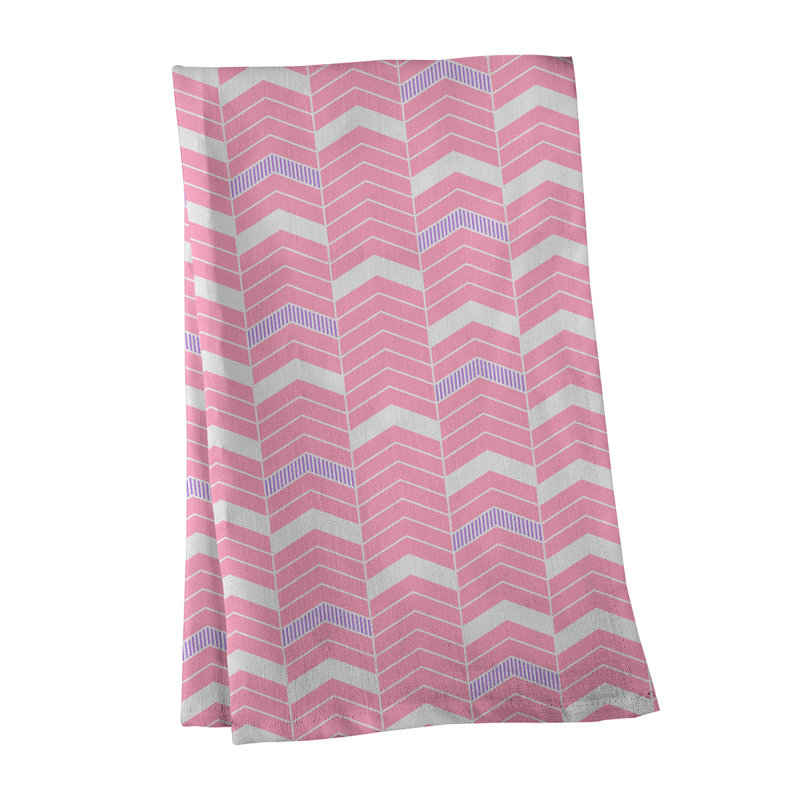 Stephenie Tea Towel Kitchen Towel, Pink/Blue, Cotton Twill