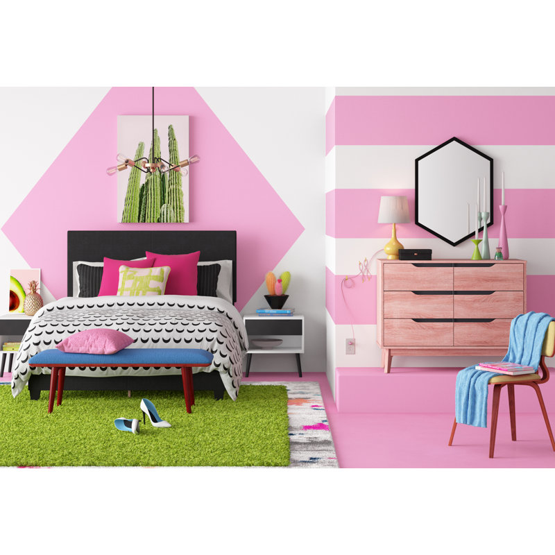 Justus 19.76'' W Nightstand, White/Oak