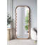 Miroir surdimensionné en bois 31,4 x 1,4 x 74 po avec cadre brun unique