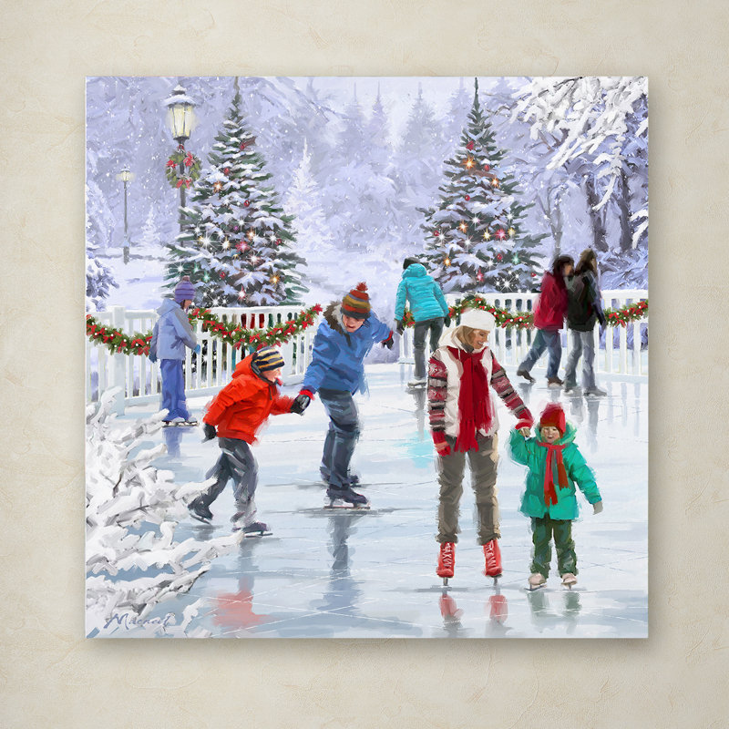 " Skaters " by The Macneil Studio, 14" H x 14" W x 2" D