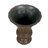Roselmont Vintage Traditional MGO Fluted Urn Planter with Pedestal Base  and Weather-Resistant Finish