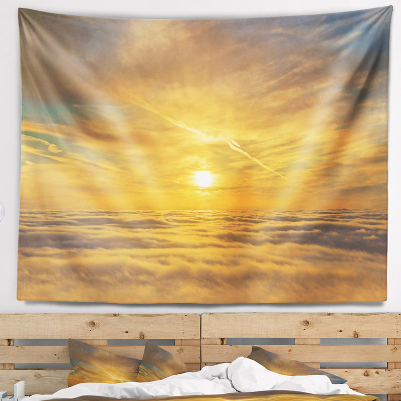 Coucher de soleil sur la plage, H 32 po x l 39 po