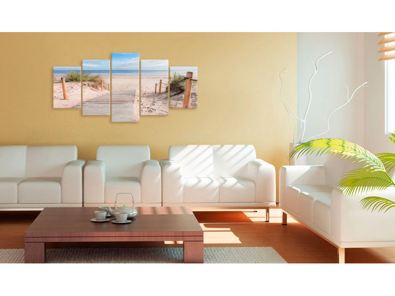 5 Piece No Frame Print on Canvas, 200 cm x 100 cm