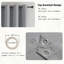 Rideaux courts gris argenté pour cuisine, 61 cm de longueur, 2 panneaux, rideaux occultants pour petites fenêtres, salle de bain, placard, sous-sol, VR, rideaux courts thermiques isolants, 102 x 61 cm-133992650-133992648