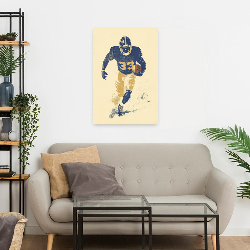 American Football Player 003 Contemporary Wall Art Print, 60.96cm H x 40.64cm W