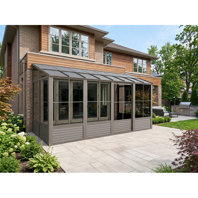 Gazebo Penguin Florence Solarium Mural 10 Pi x 16 Pi Toit De Polycarbonate En Sable, Brun, de l 16 pi x P 10 po