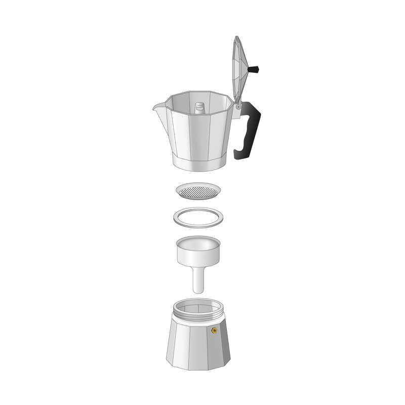 Machine à espresso, Noir
