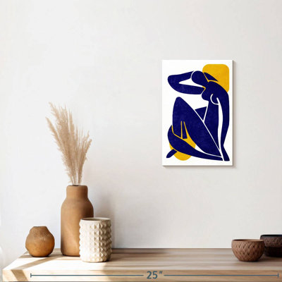 Silhouette de femme abstraite sur toile