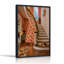 " Pink Tree Beside Staircase With Dog Christmas " Painting-611508779