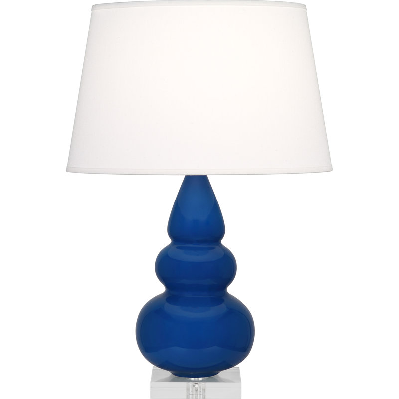 Small Triple Gourd Table Lamp, Cobalt
