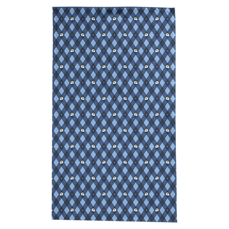 Nappe argyle crânes Avicia, Bleu