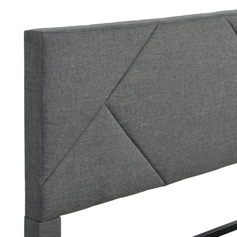 Upholstered Platform Bed Frame With Headboard, No Box Spring Needed, Easy Assembly, Full/Double