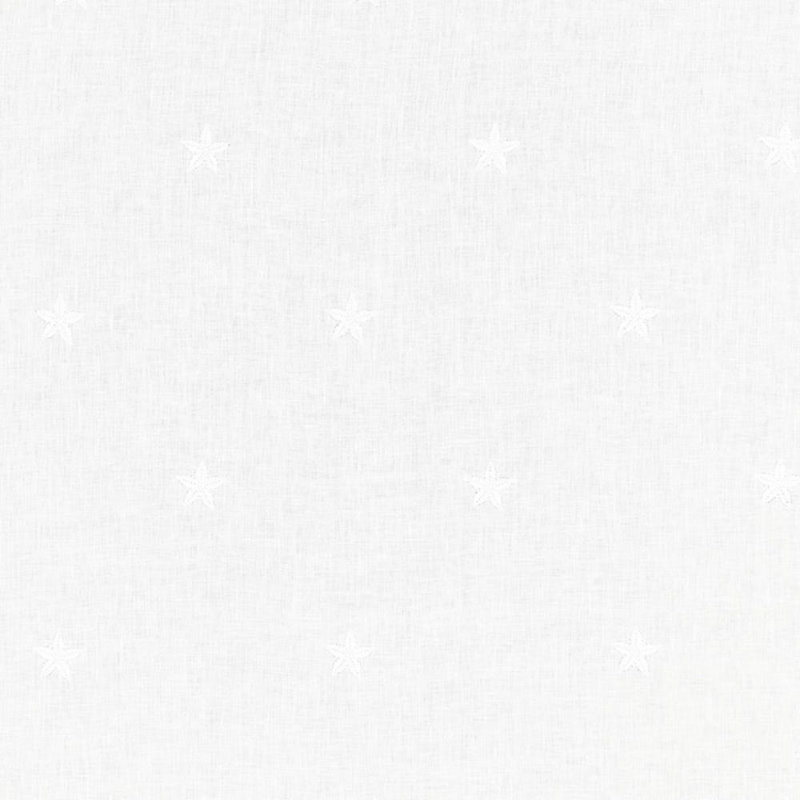 Vincenzo Embroidered Sheer Fabric, Blanc