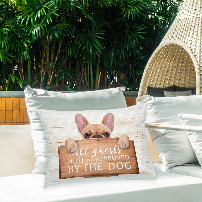 Coussin d'extérieur imprimé approuvé par Dog Expression par RC Ecommerce